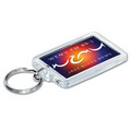 Transparent Rectangle Acrylic Key Tag w/ Full Color Insert (2 3/8"x1 3/8")